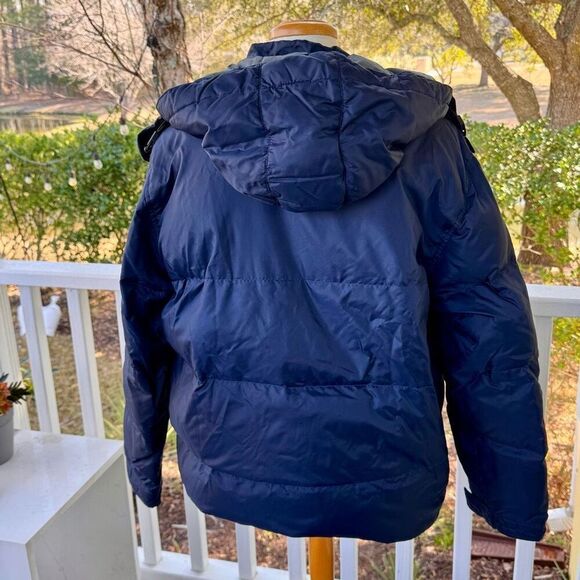Vintage Eddie Bauer Navy Blue Down Coat. Size Large. - Picture 4 of 11